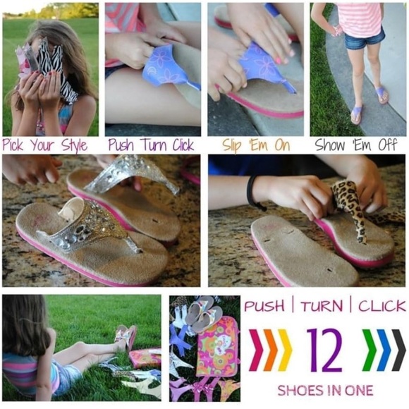 Swicharoos12DifferentStraps toMakeMultiple DesignsFlipFlops🩴Sizes11-12Girls👧🏻 - Picture 2 of 15